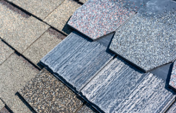 Assorted selection of premium synthetic roof shingles